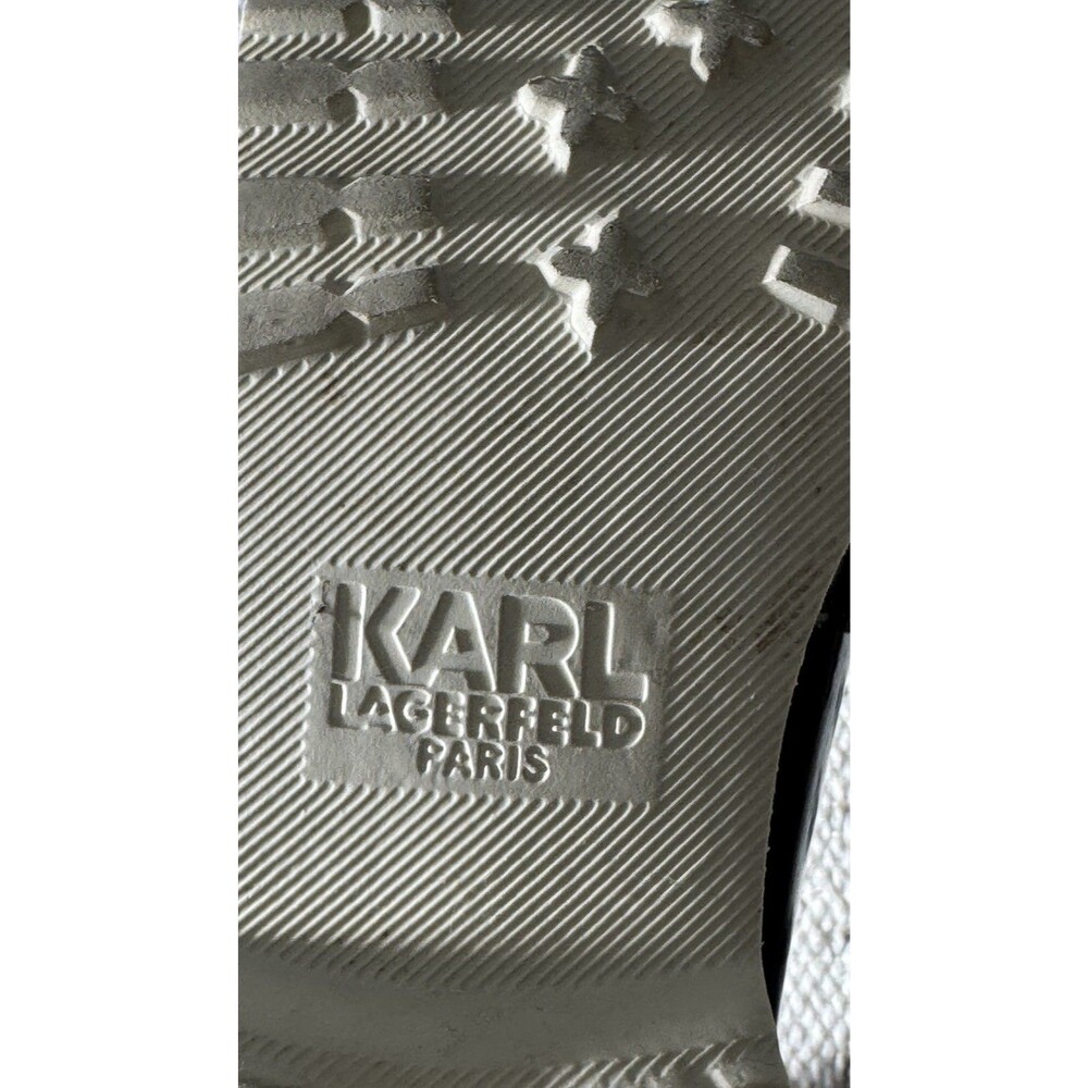 Karl Lagerfeld Paris Moyen Black Slip On Patent Leather Loafer Shoes 6.5 - Picture 7 of 7